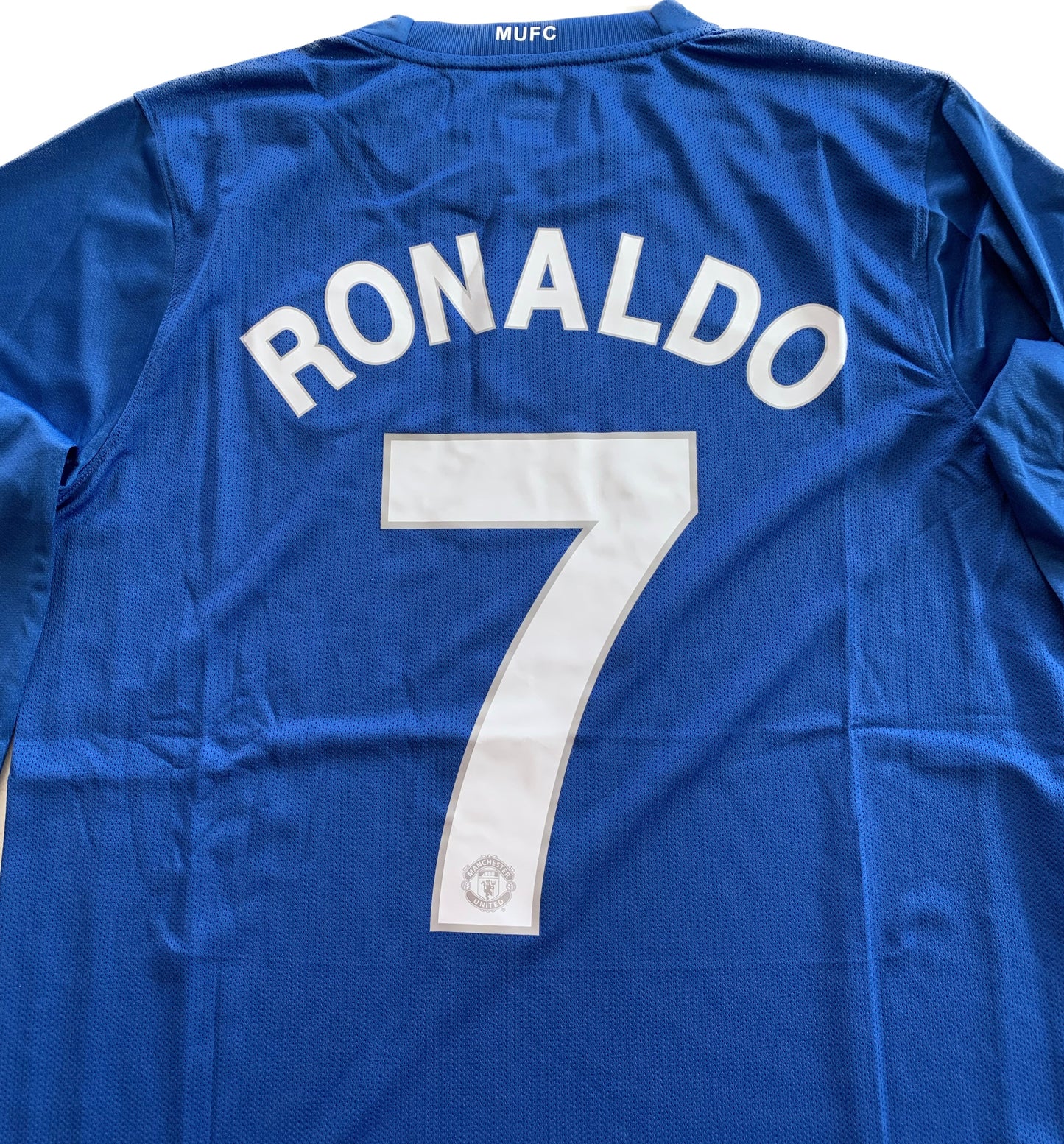 Manchester United Blue Vintage Cristiano Ronaldo 2008/2009 UCL Final Long Sleeve Soccer Jersey UEFA Champions League
