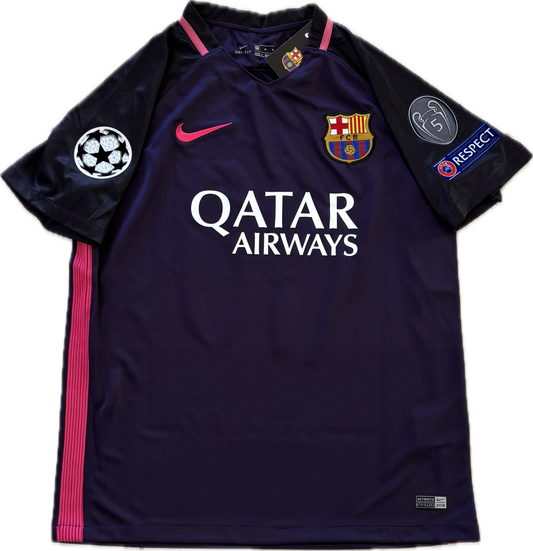 Lionel Messi #10 Barcelona 2017 Purple Away Shirt Champions League Jersey