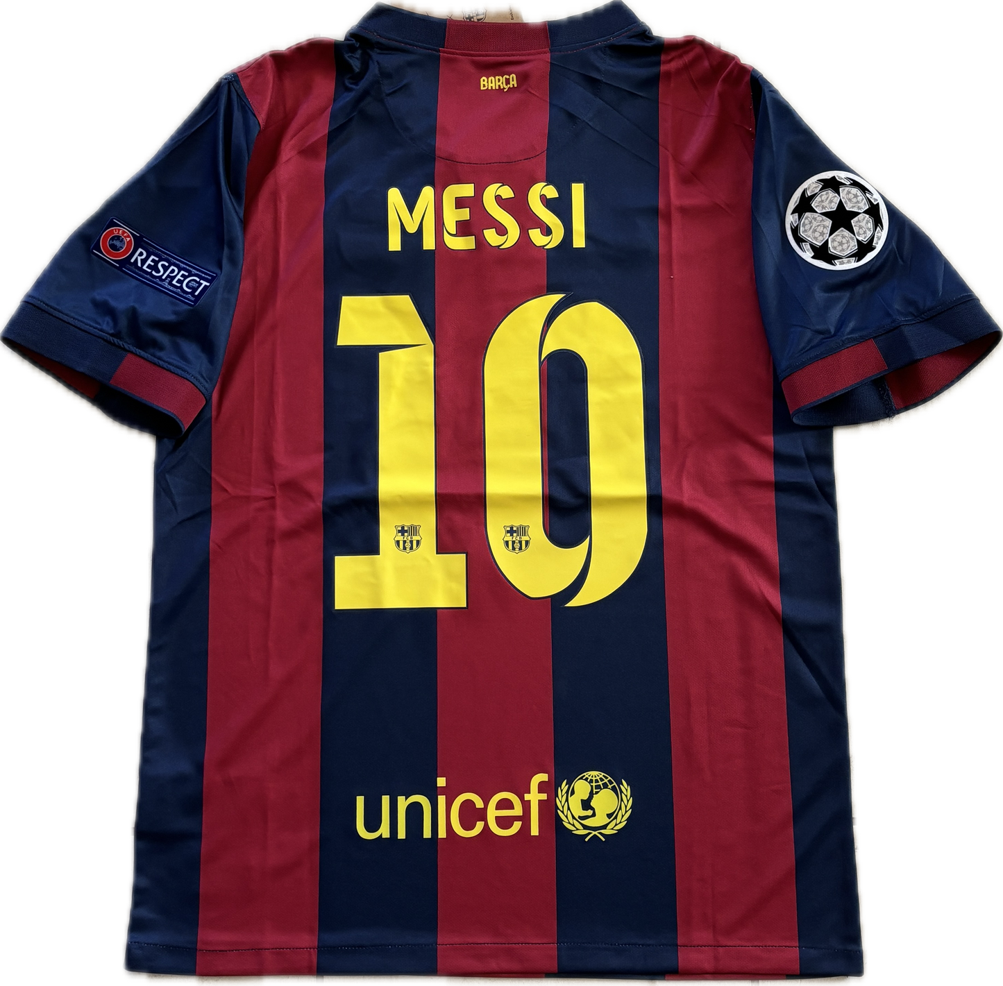 Messi #10 FC Barcelona 2015 Final Berlin Champions League Football Soccer Jersey