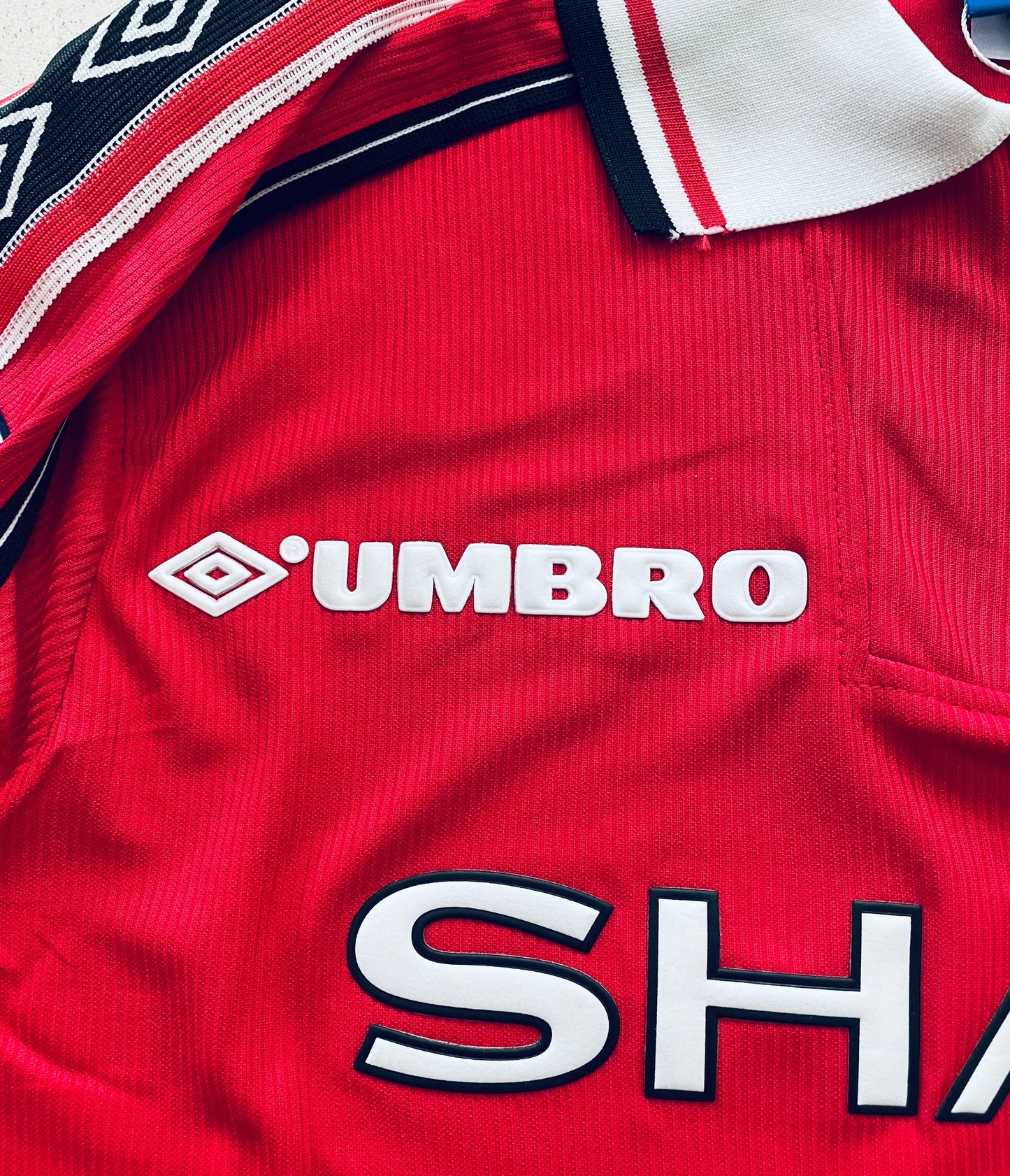 Vintage David Beckham #7 Manchester United 98/99 Red Long Sleeve Retro Jersey