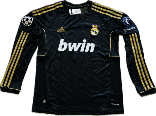 Cristiano Ronaldo #7 2011/12 Real Madrid Away Black long sleeve UCL champions league jersey