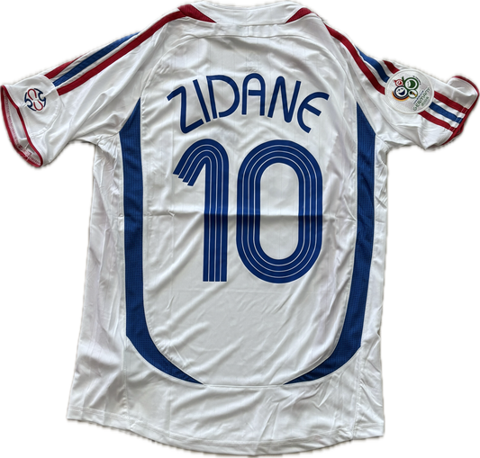 2006 France World Cup Zinedine Zidane #10 MENS Jersey Shirt Away Kit Vinatge Retro