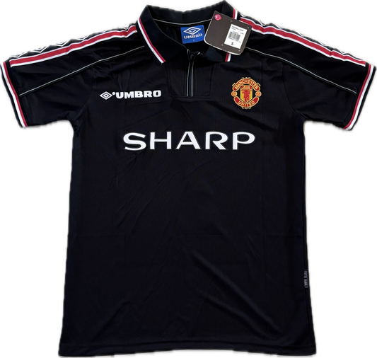 Vintage David Beckham #7 Manchester United 1998/99 Black Short Sleeve Retro Jersey