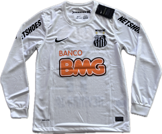Neymar JR#11 Santos FC Soccer Jersey Classic White Football Shirt Long Sleeve MENS