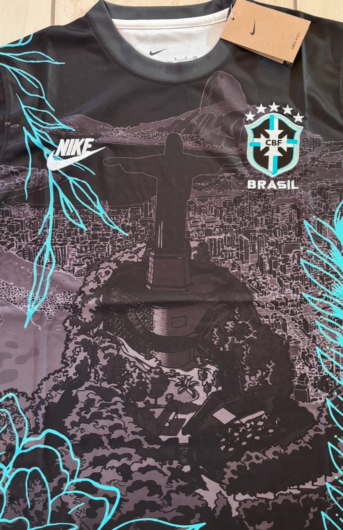 Nike Brazil Redeemer Jersey Jaguar Rainforest Design 5 Star Crest