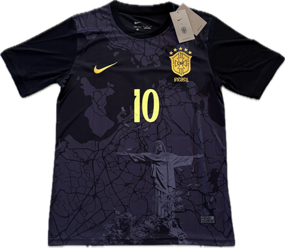 Neymar Jr #10 BRAZIL REDEEMER  Black Brazil City MENS jersey
