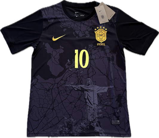 Nike BRAZIL REDEEMER  Neymar Jr 10 Black Brazil City Map 5 Star MENS