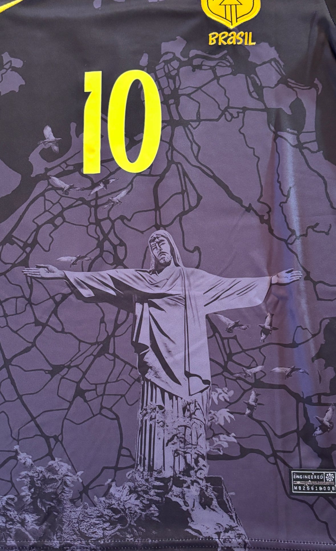 Neymar Jr #10 BRAZIL REDEEMER  Black Brazil City MENS jersey