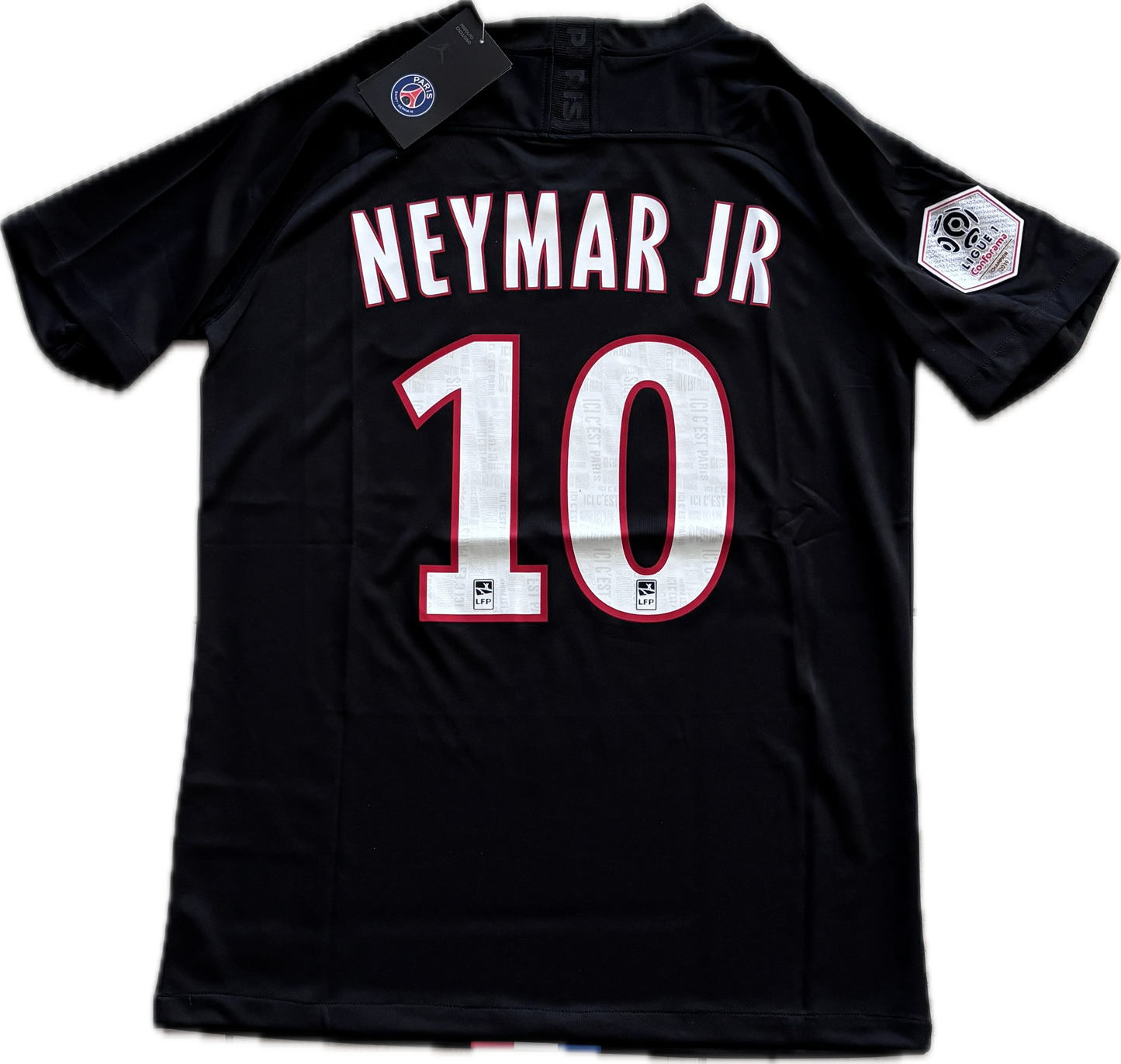 Neymar Jr #10 PSG Paris Saint Germain Football Black Soccer Jersey