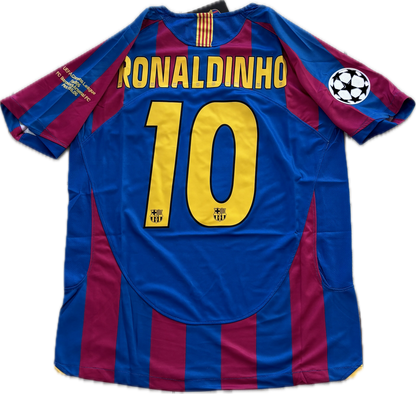 Ronaldinho #10 Jersey FC Barcelona 2006 Retro Football Soccer Jersey Football Champions League Final