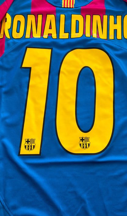 Ronaldinho #10 Jersey FC Barcelona 2006 Retro Football Soccer Jersey Football Champions League Final
