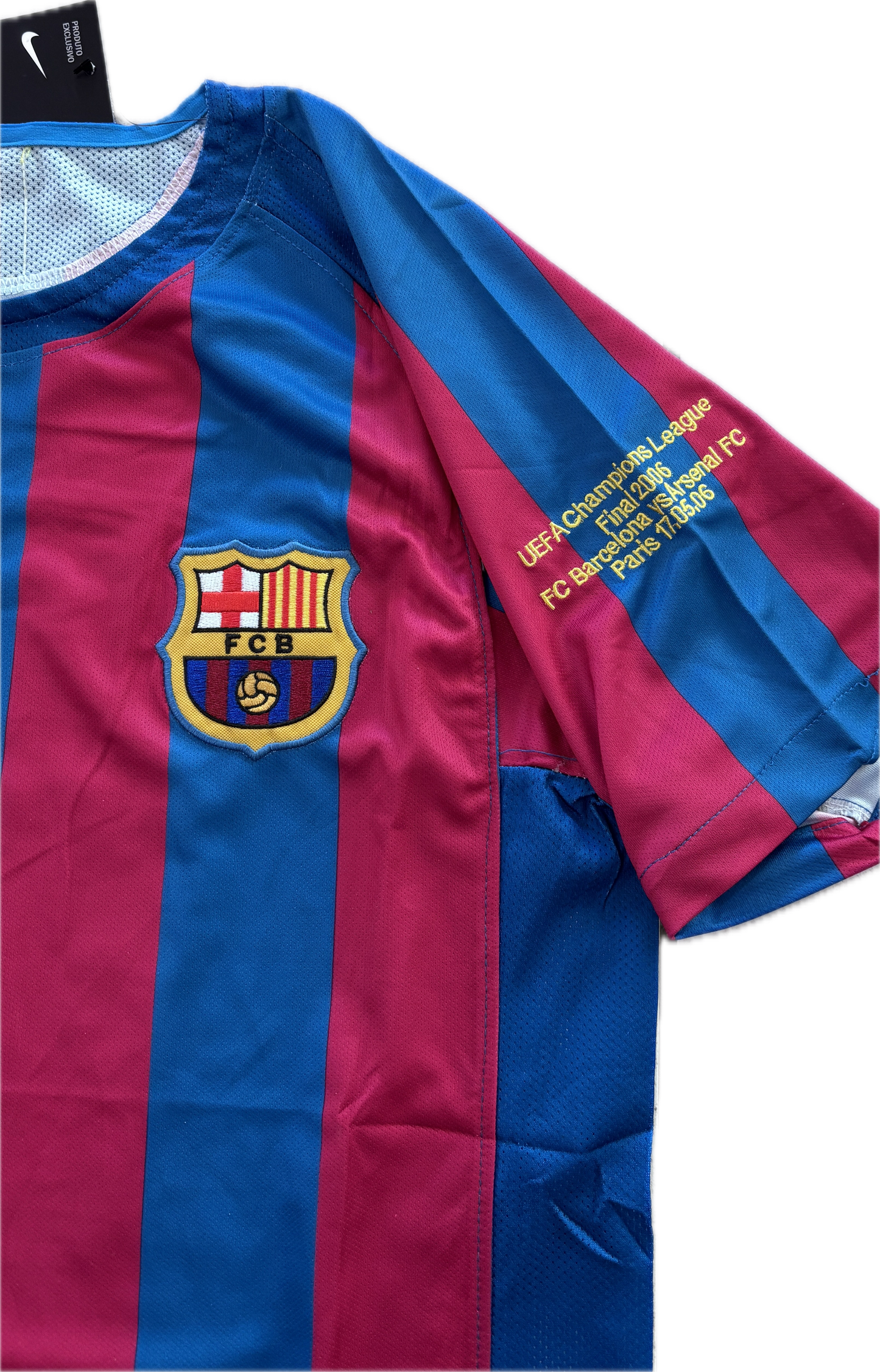 Ronaldinho #10 Jersey FC Barcelona 2006 Retro Football Soccer Jersey Football Champions League Final