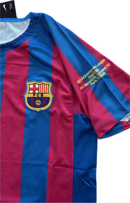 Ronaldinho #10 Jersey FC Barcelona 2006 Retro Football Soccer Jersey Football Champions League Final