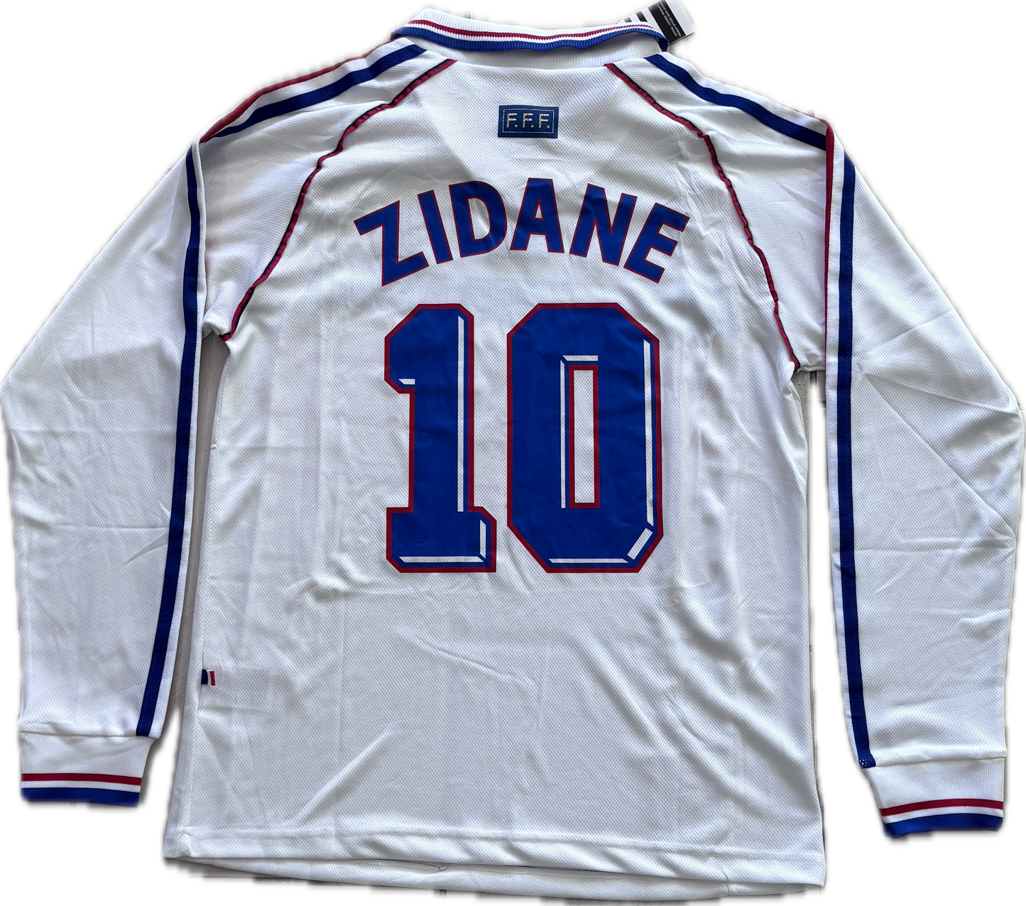 Zinedine Zidane #10 France 1998 World Cup Final Away Jersey - Long Sleeve