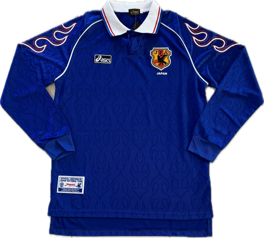 Asics Japan 1998 World Cup Home Jersey Vintage Retro "Flame" - Long Sleeve