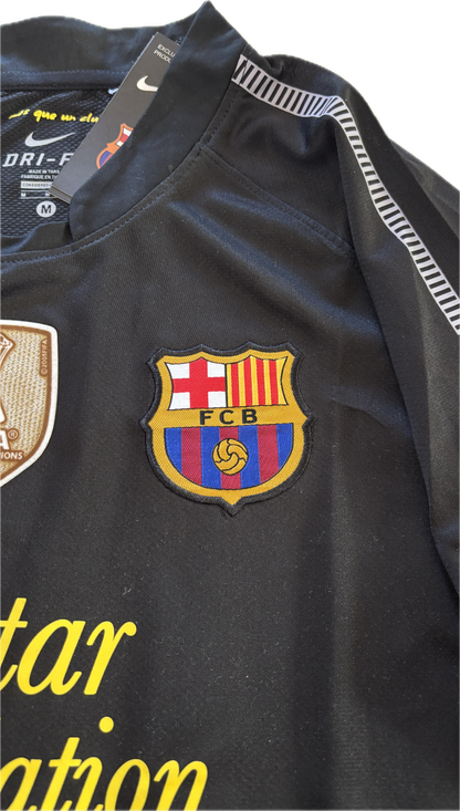 Lionel Messi #10 FC Barcelona Nike 2011-12 Away Jersey Black World Champions Patch LFP