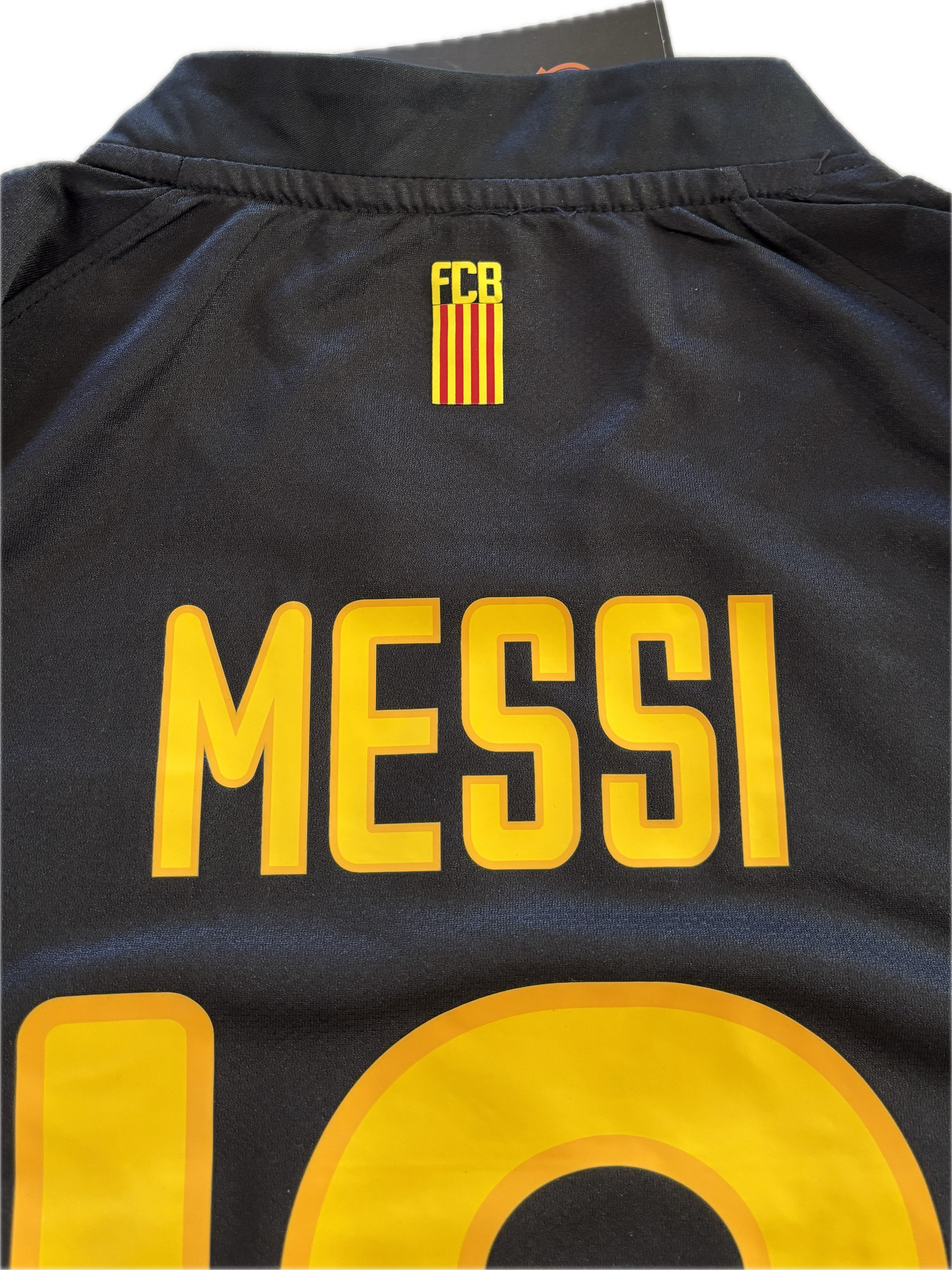 Lionel Messi #10 FC Barcelona Nike 2011-12 Away Jersey Black World Champions Patch LFP