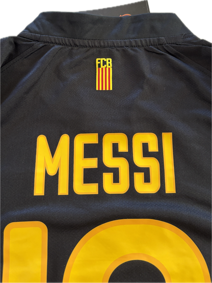 Lionel Messi #10 FC Barcelona Nike 2011-12 Away Jersey Black World Champions Patch LFP