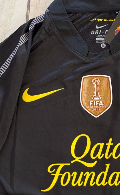 Lionel Messi #10 FC Barcelona Nike 2011-12 Away Jersey Black World Champions Patch LFP