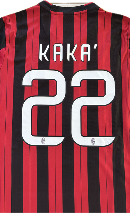 Kaká #22 AC Milan 2013-14 Champions League Home Jersey Long Sleeve