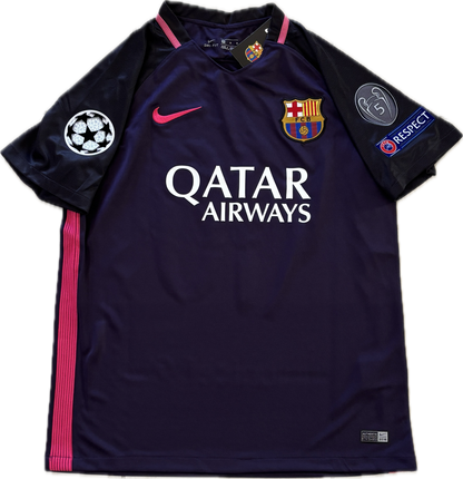 Lionel Messi #10 Barcelona 2017 Purple Away Shirt Champions League Jersey