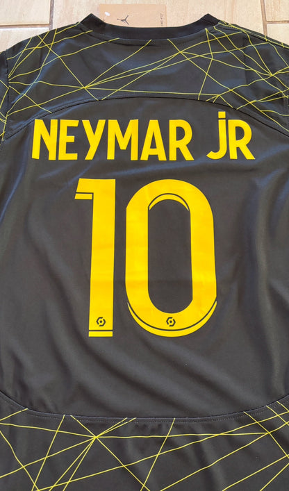 Neymar Jr #10 Paris Saint-Germain 2023 Away Football Shirt Electric Yellow