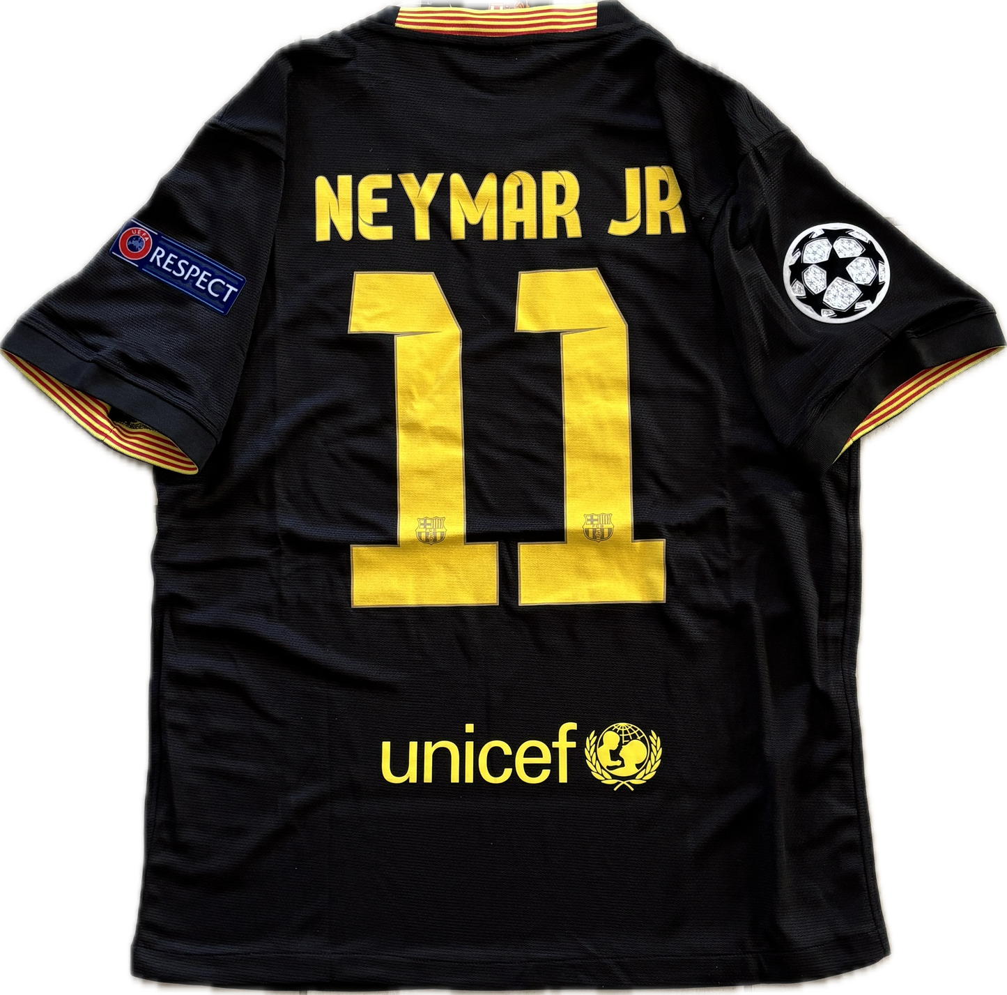 Neymar Jr #11 Nike Barcelona Debut Season Away Shirt 2013-14 Ballstar Respect- Champions League