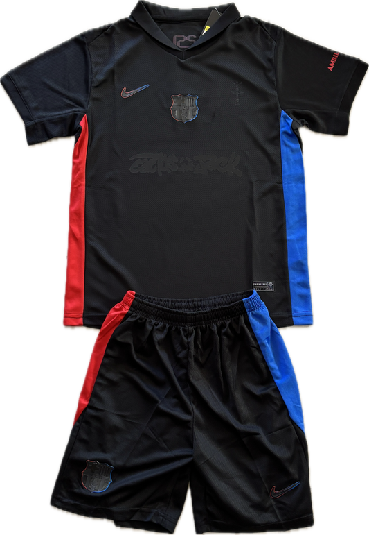 Nike x Travis Scott Cactus Jack Barcelona Youth Kids Kit (Jersey + Shorts)