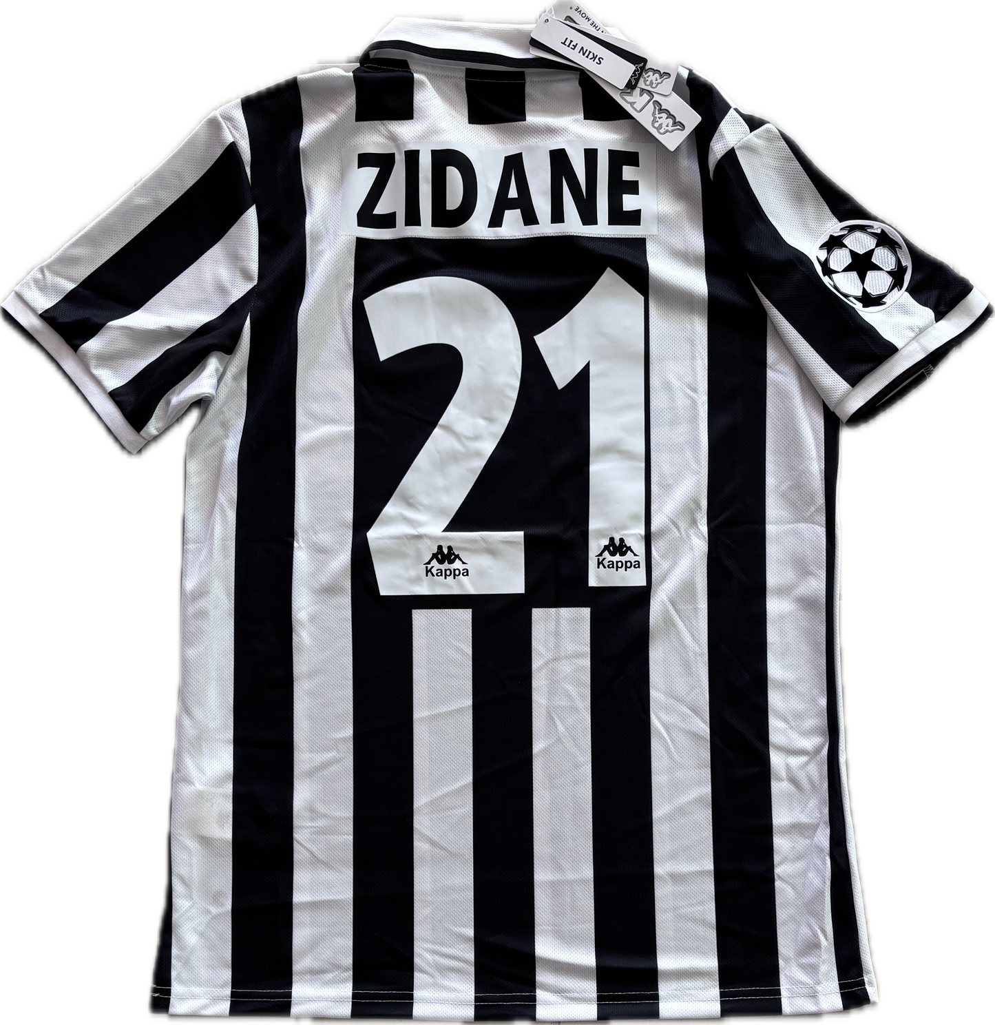 Zinedine Zidane #21 Juventus 1997-98 Champions League Home Retro Jersey