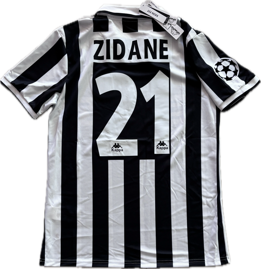 Zinedine Zidane #21 Juventus 1997-98 Champions League Home Jersey - Kappa Retro