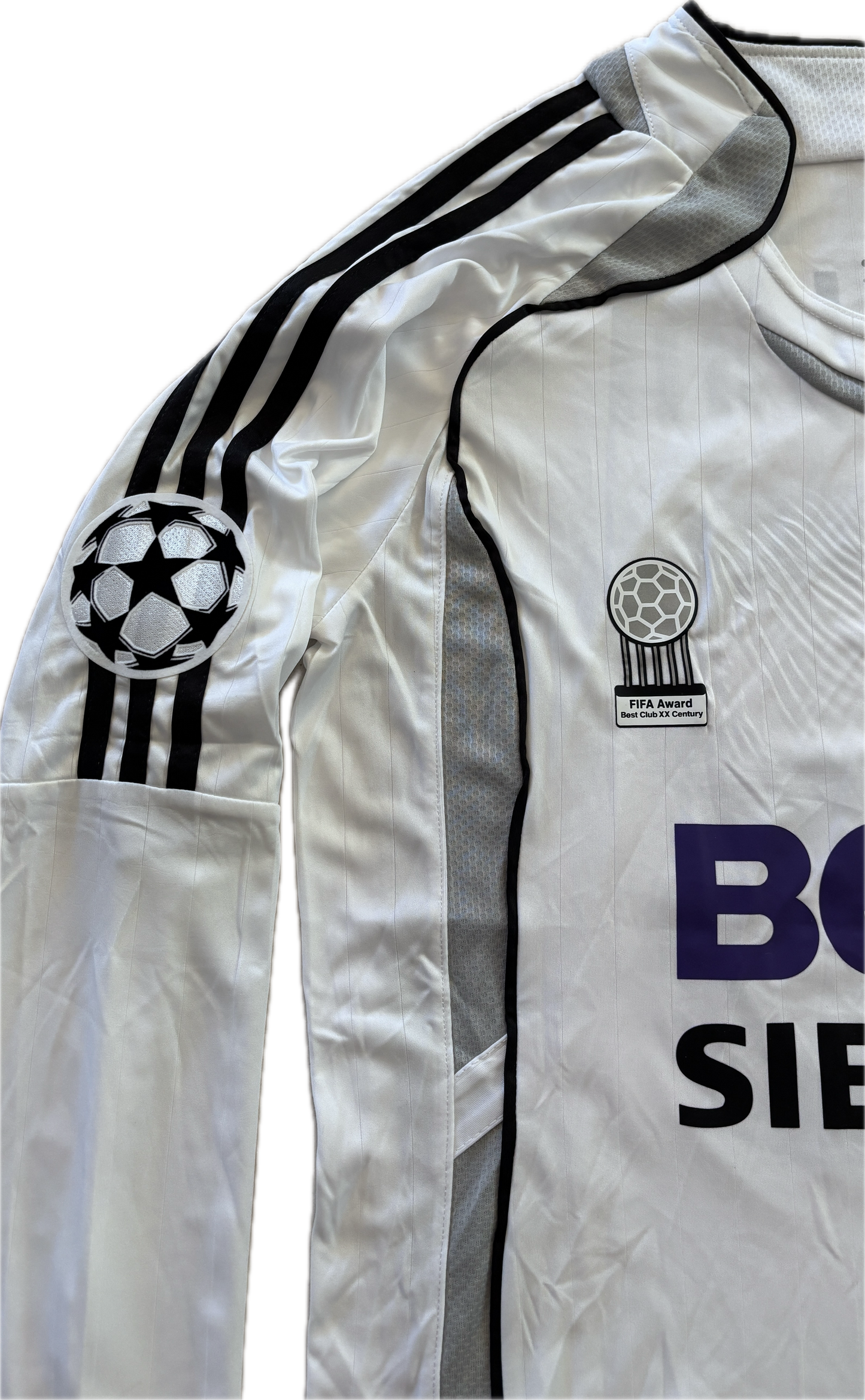 David Beckham #23 Real Madrid 2006-07 Long Sleeve Home Jersey - Final Season Champions League