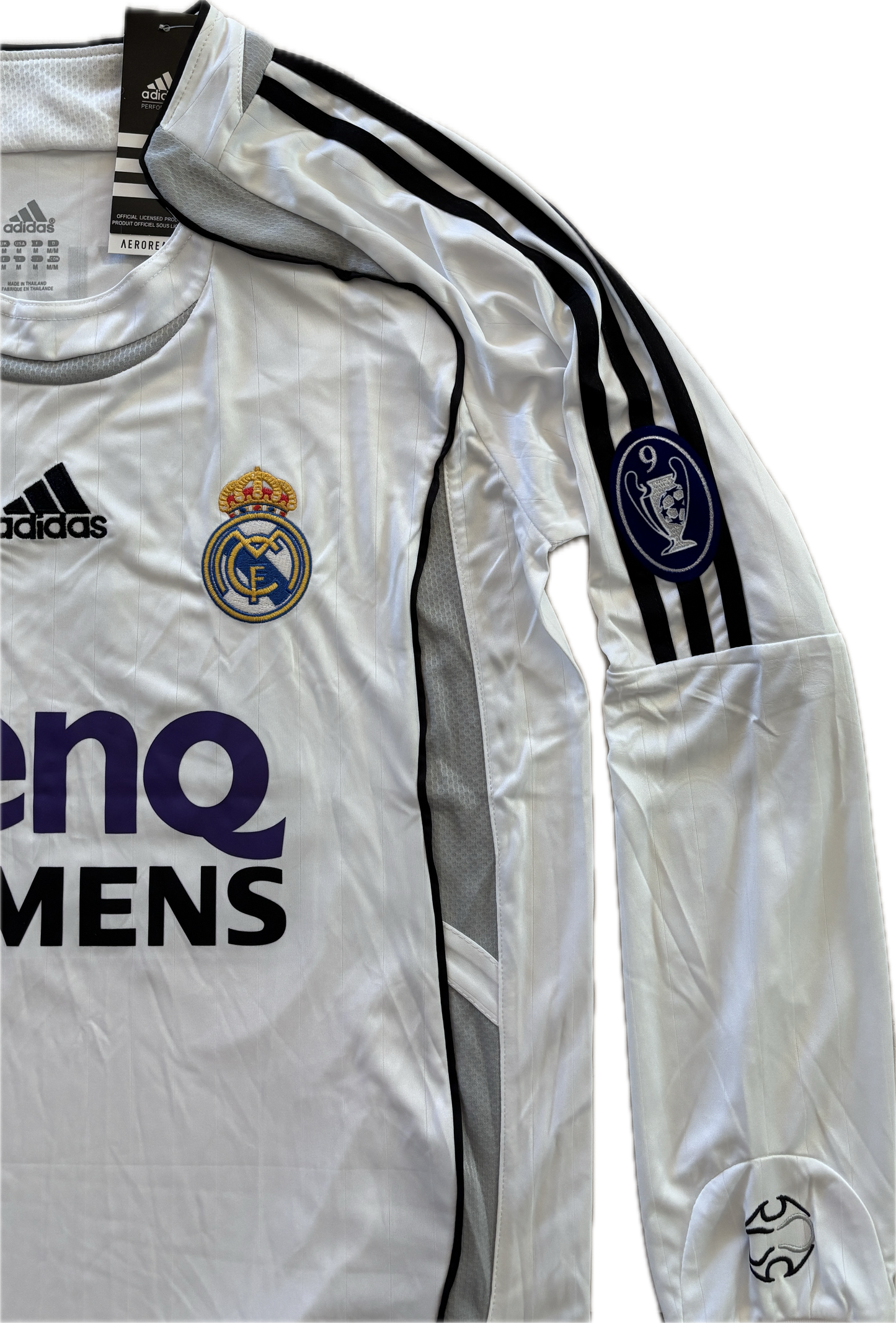 David Beckham #23 Real Madrid 2006-07 Long Sleeve Home Jersey - Final Season Champions League