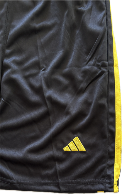 Ronaldo #7 Real Madrid "Dragon" Kids Youth Kit (Jersey + Shorts) - Adidas Champions Gold Black CR