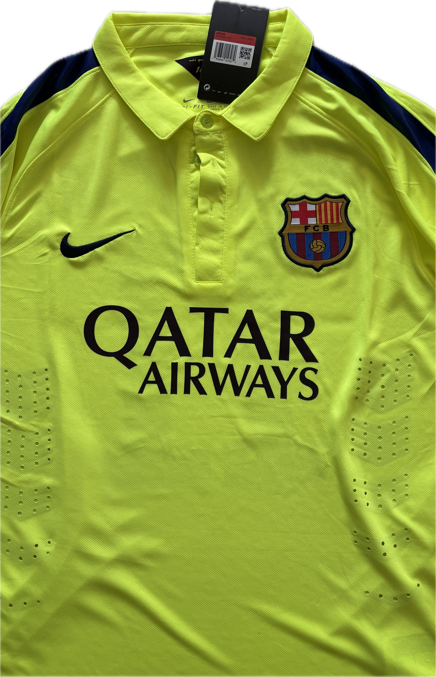 Neymar Jr #11 Nike Barcelona 2015-16 Away Jersey - Champions League & World Champions Patch