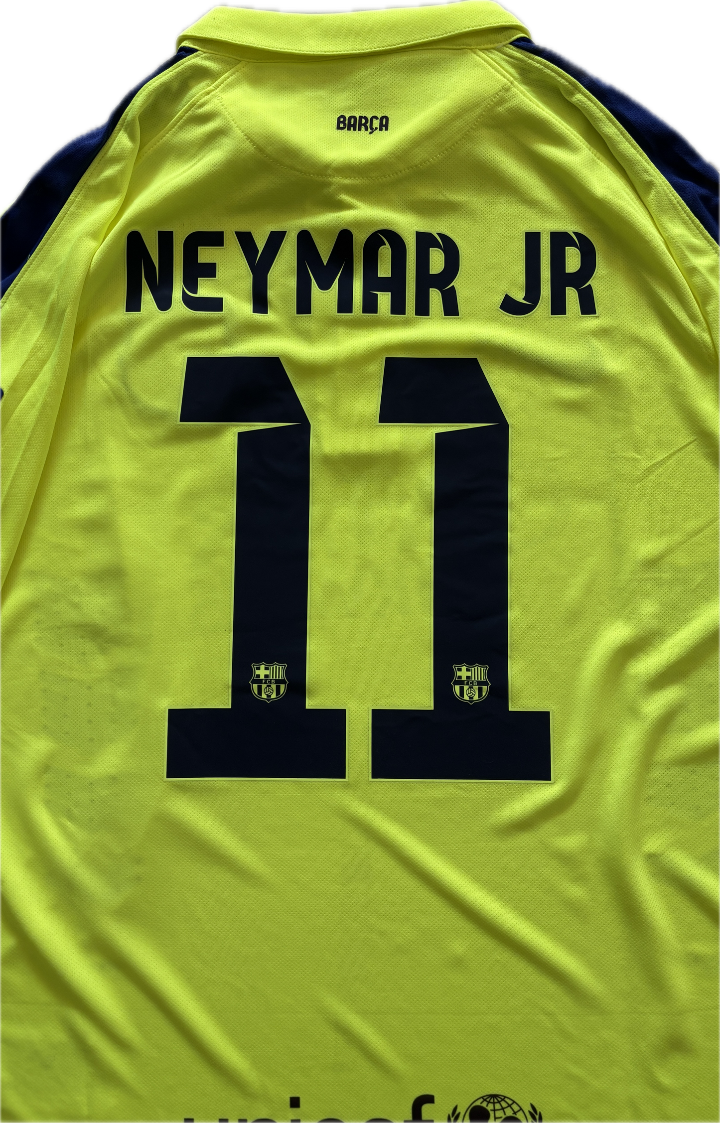 Neymar Jr #11 Nike Barcelona 2015-16 Away Jersey - Champions League & World Champions Patch