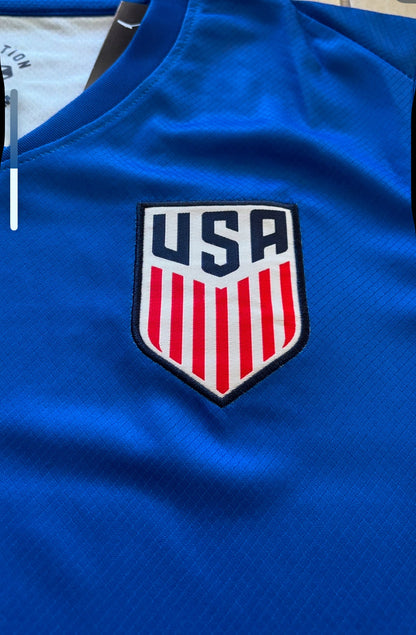 USMNT USA Men's Soccer Jersey and Shorts Set - Blue & Red Graphic Kit