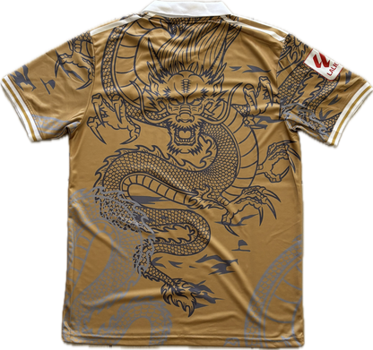 Real Madrid "Dragon" Men's Soccer Kit (Jersey + Shorts Set) - Gold