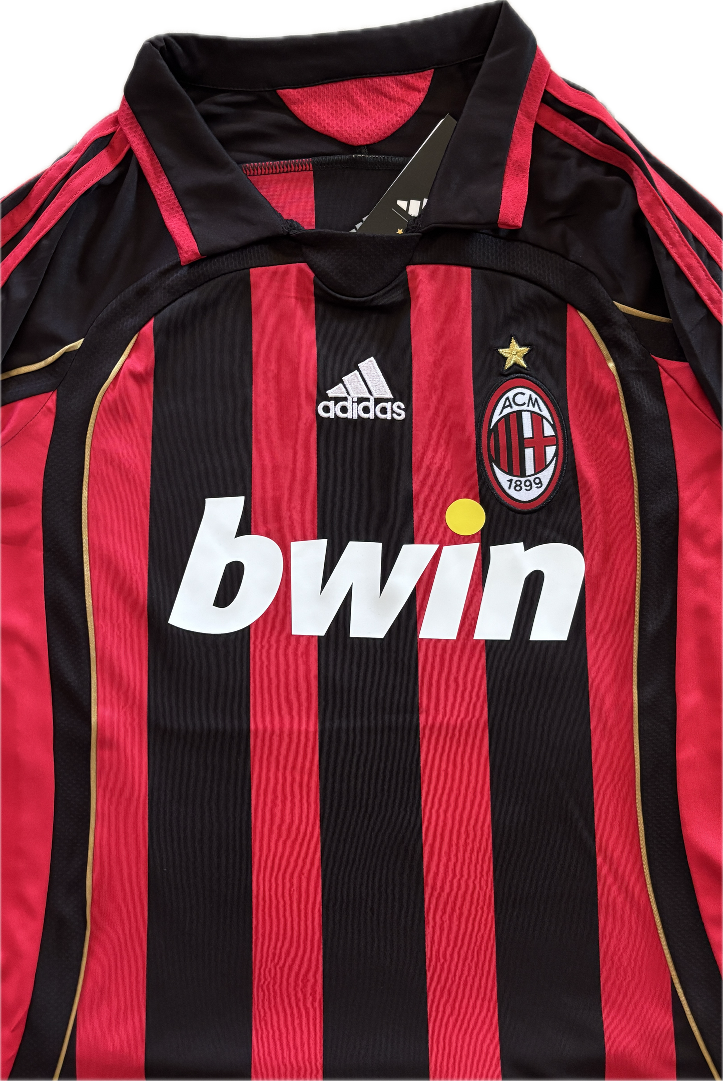 Kaka #22 Jersey AC Milan 2006-07 Retro Football Soccer Jersey Football Champions League Red Black UCL MENS