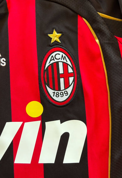 Kaka #22 Jersey AC Milan 2006-07 Retro Football Soccer Jersey Football Champions League Red Black UCL MENS