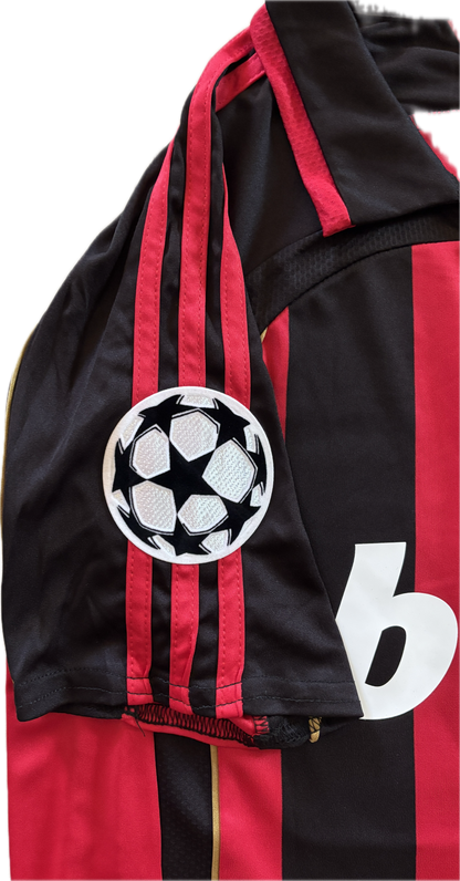 Kaka #22 Jersey AC Milan 2006-07 Retro Football Soccer Jersey Football Champions League Red Black UCL MENS
