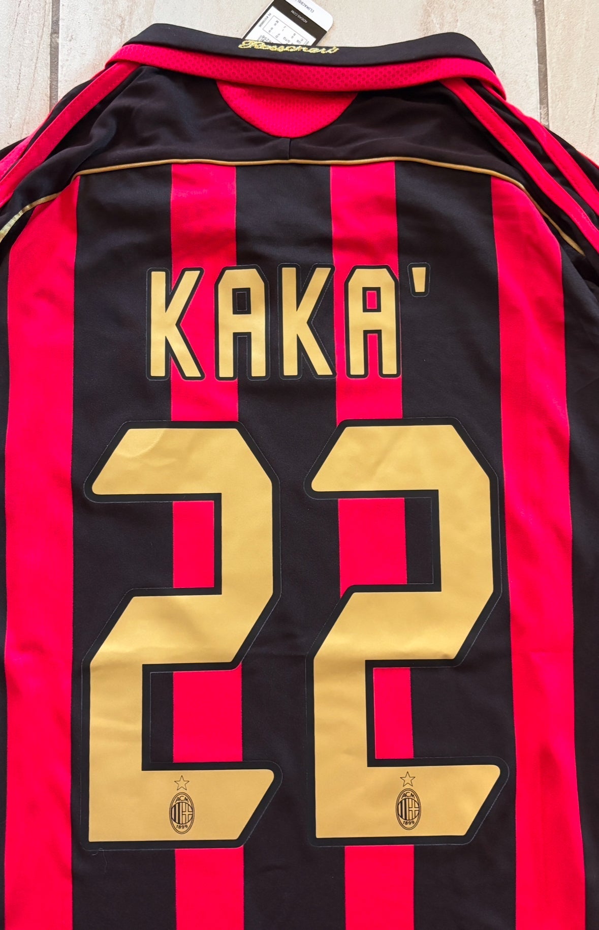 Kaka #22 Jersey AC Milan 2006-07 Retro Football Soccer Jersey Football Champions League Red Black UCL MENS