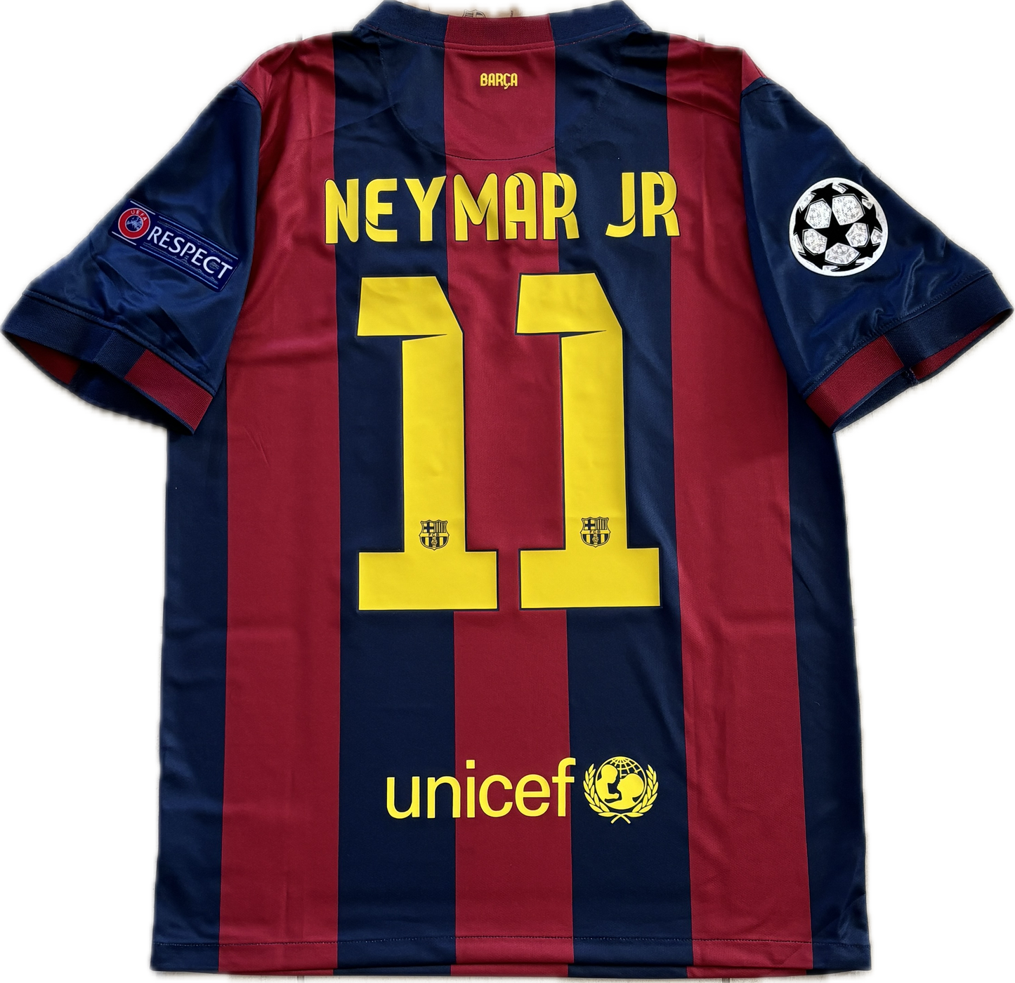 Neymar JR 11 FC Barcelona Nike 2015 Final London Champions League Football Soccer Jersey MENS