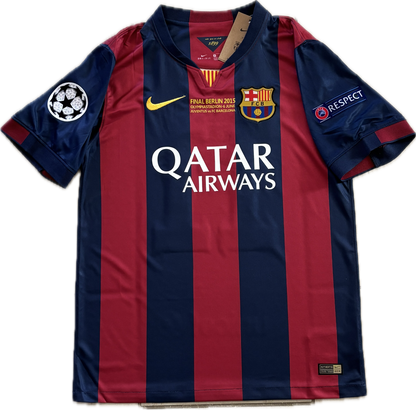 Neymar JR 11 FC Barcelona Nike 2015 Final London Champions League Football Soccer Jersey MENS