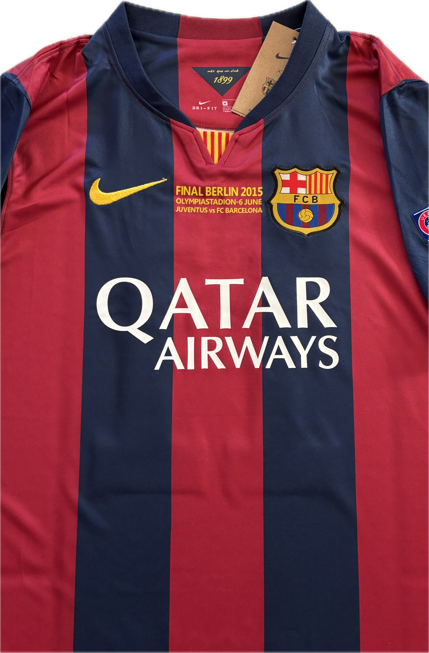Messi #10 FC Barcelona Nike 2015 Final Berlin Champions League Football Soccer Jersey