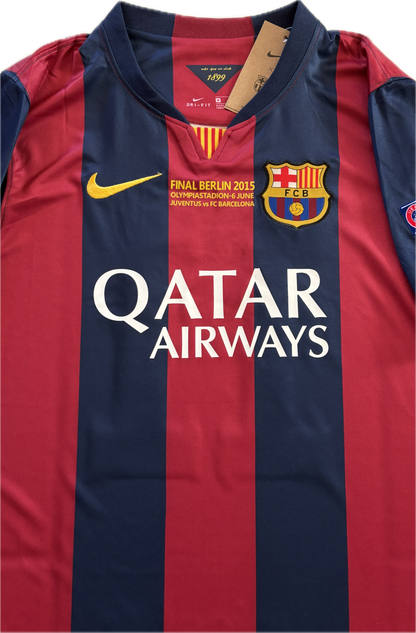 Neymar JR 11 FC Barcelona Nike 2015 Final London Champions League Football Soccer Jersey MENS