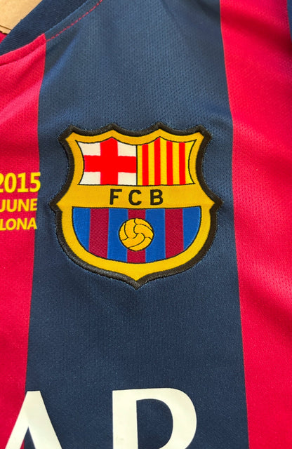 Neymar JR 11 FC Barcelona Nike 2015 Final London Champions League Football Soccer Jersey MENS