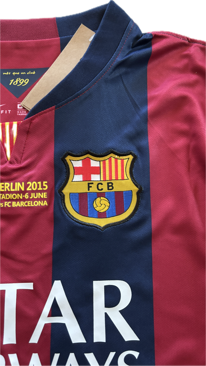 Neymar JR 11 FC Barcelona Nike 2015 Final London Champions League Football Soccer Jersey MENS