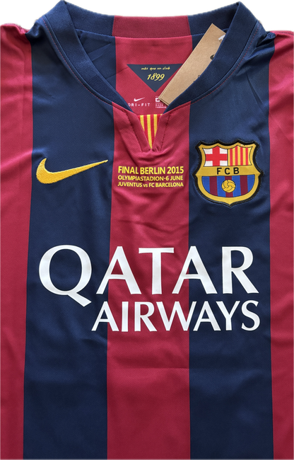 Neymar JR 11 FC Barcelona Nike 2015 Final London Champions League Football Soccer Jersey MENS