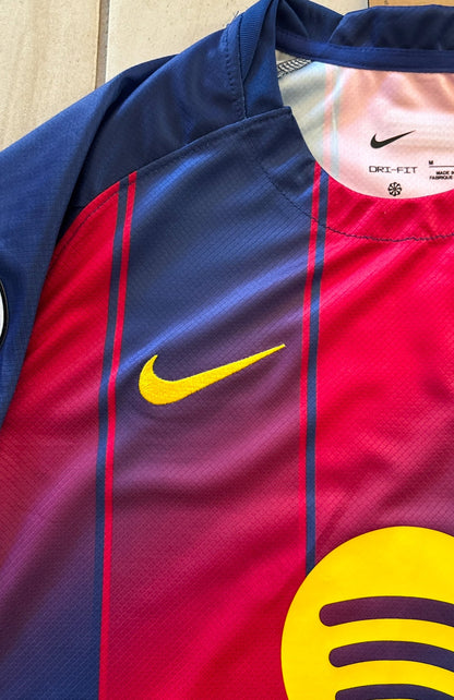 Lamine Yamal #10 FC Barcelona Nike 2025 2026 Home Jersey - Champions League 5 Ballstar MENS