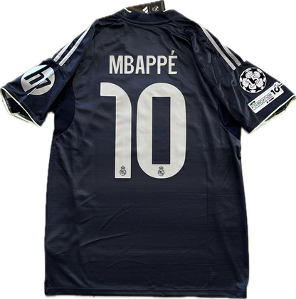 Real Madrid 2025-26 Adidas Mbappe Bellingham Away Jersey with Intercontinental & Champions League Patches